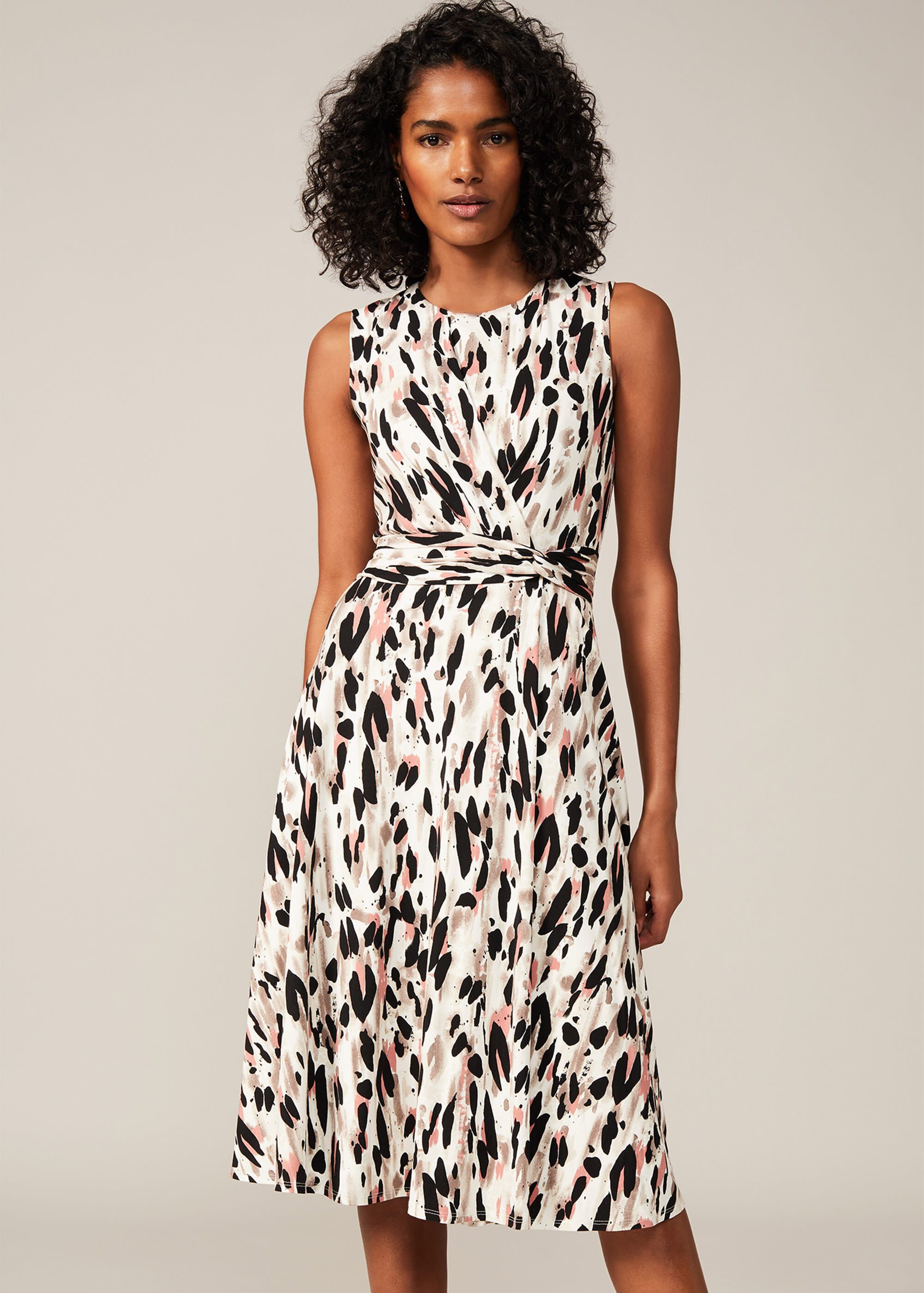 Layla Abstract Print Dress | Phase Eight